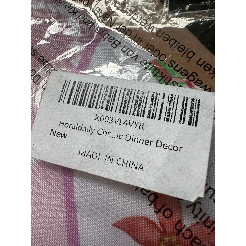 Horaldaily‎ Christmas Dinner Decor Nutcracker Pink Holiday Tablecloth